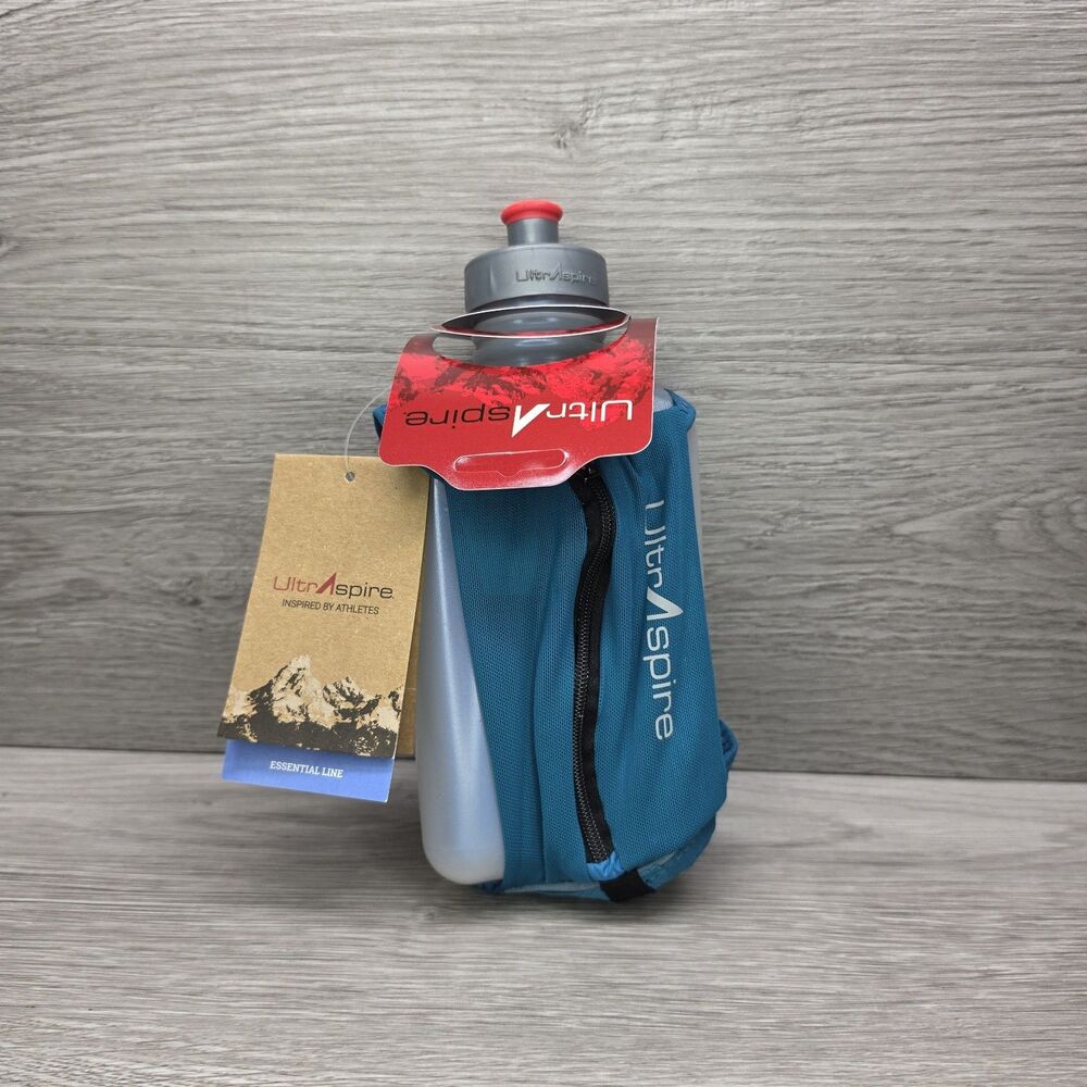 Ultraspire Iso Pocket 3.0 Blue Water Bottle Cycling Running Sports Hydration NWT